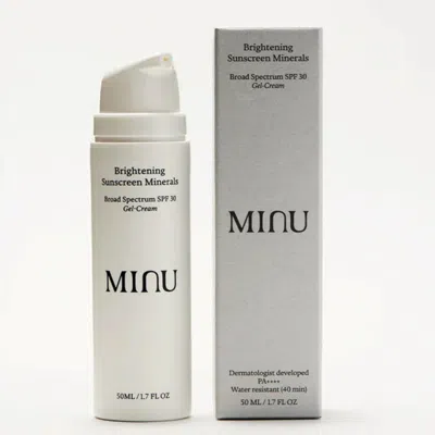 Minu Brightening Sunscreen Minerals Broad Spectrum Spf 30 Gel-cream