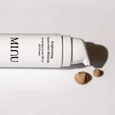 Minu Brightening Sunscreen Minerals Broad Spectrum Spf 30 Gel-cream
