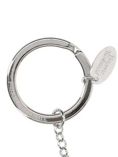 Vivienne Westwood Silver Hanging Orb Keychain