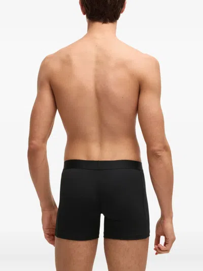 Hugo Boss Boss Underwear 3 Pack Long Boxer Briefs In Black