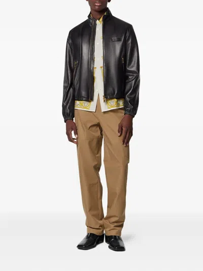 Versace Coral Theatre Print Bowling Shirt In Multi