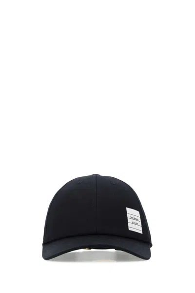 Thom Browne Men Midnight Blue Cotton Baseball Cap
