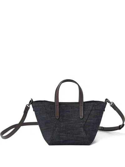 Brunello Cucinelli Mini Denim-effect Bc Duo Tote Bag