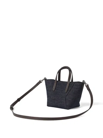 Brunello Cucinelli Mini Denim-effect Bc Duo Tote Bag