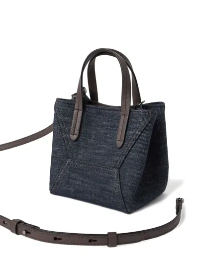 Brunello Cucinelli Mini Denim-effect Bc Duo Tote Bag