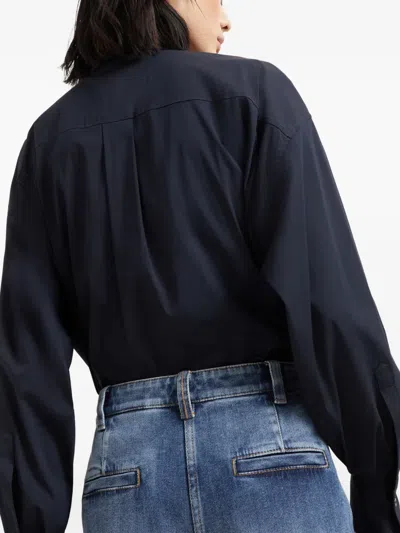 Brunello Cucinelli Blue Jeans With Logo Patch On The Rear And Monil Detail On The Loop In Denim Woman