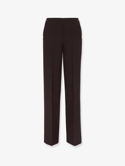 Fendi Virgin Wool Trouser With Metal Ff Details