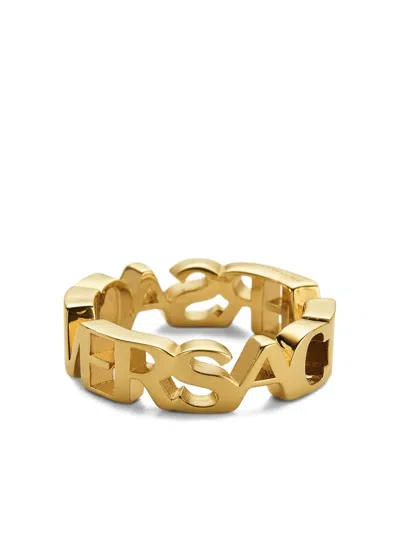 Versace Emblem Cut-out Gold Ring