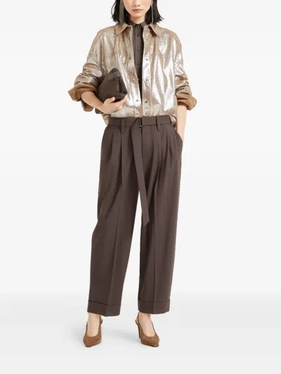 Brunello Cucinelli Baggy Tailored Wool Trousers