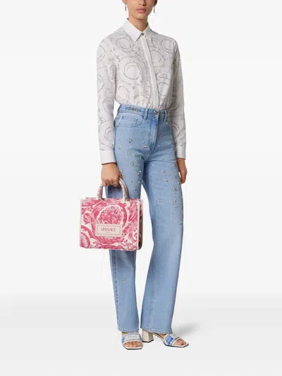 Versace Petit Fourre-tout En Raphia Barocco Athena