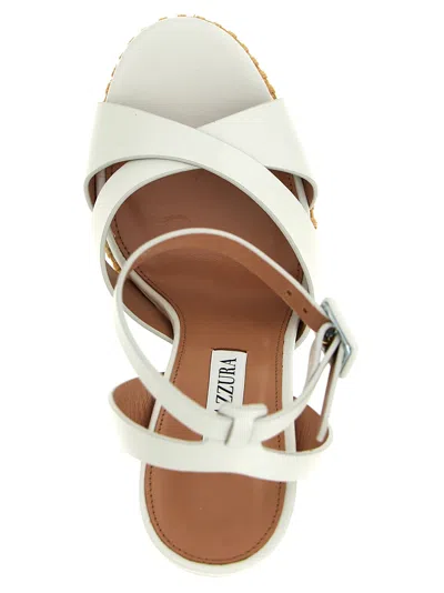 Aquazzura Sunseeker 140 Leather Platform Sandals