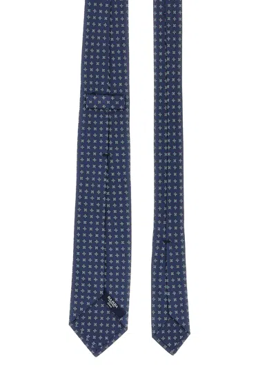 Barba Napoli Slim Pointed Tip Patterned Fabric Tie