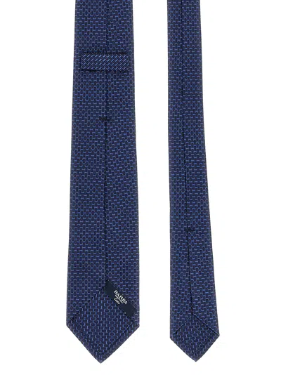 Barba Napoli Pointed Tip Slim Silk Tie With Textured Finish In Black