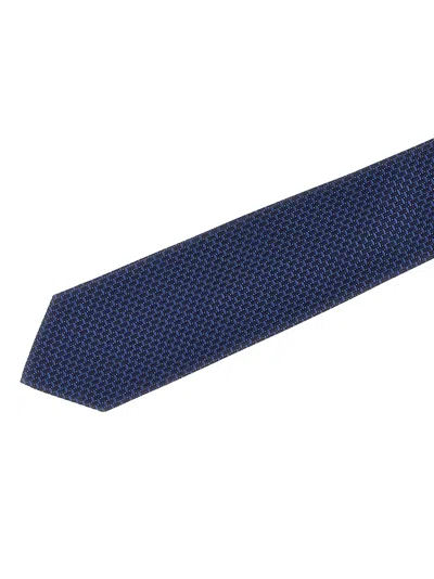 Barba Napoli Pointed Tip Slim Silk Tie With Textured Finish In Black