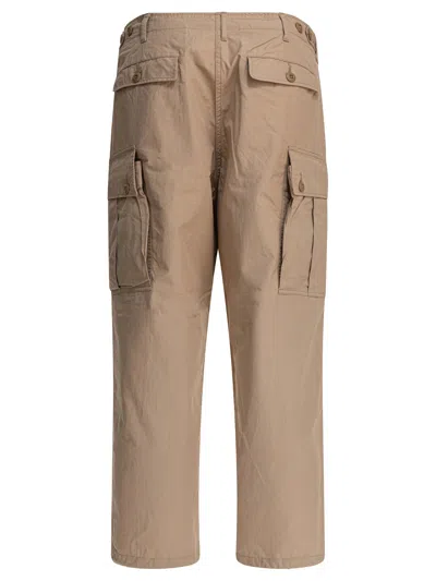 Beams Plus Cotton Beige Trousers In Brown