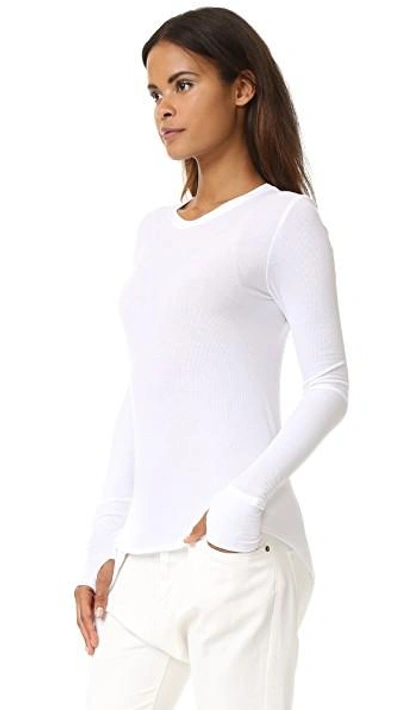 Shop Feel The Piece Aida Ribbed Long Sleeve Tee In White