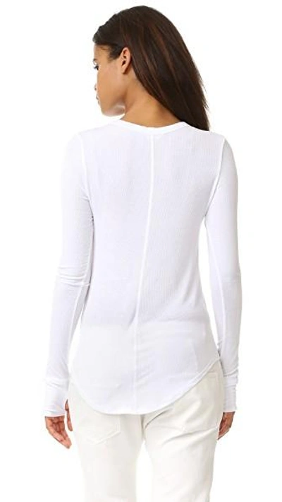 Shop Feel The Piece Aida Ribbed Long Sleeve Tee In White
