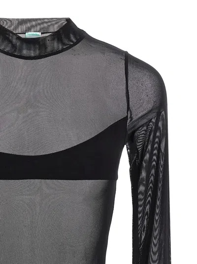 Not After Ten Tulle Body Tops Black