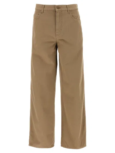 Burberry Trousers Featuring Wide Leg And 5 Pockets