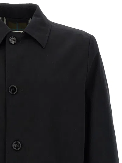 Burberry Collared Coat With Side Pockets And Long Sleeves