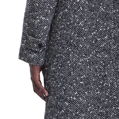 Celine Camden Wool Tweed Coat With Button Closure And Side Pockets In Multi
