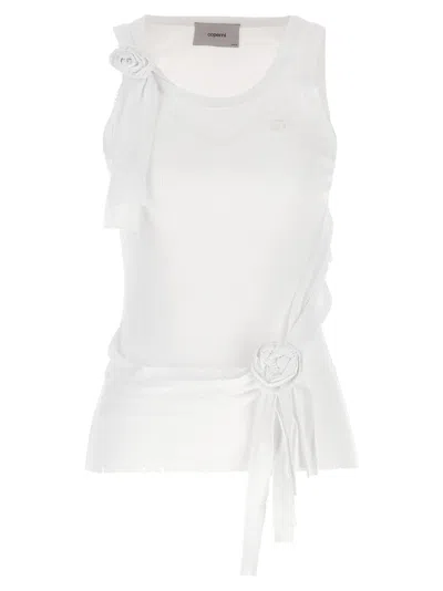 Coperni Distressed Rose Rib Tank Top