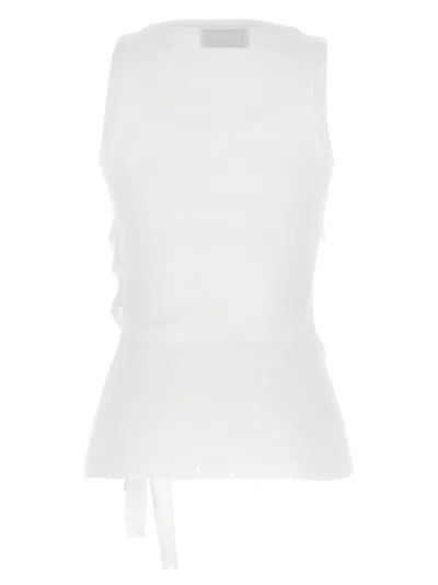 Coperni Distressed Rose Rib Tank Top
