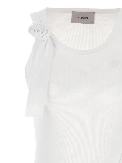 Coperni Distressed Rose Rib Tank Top