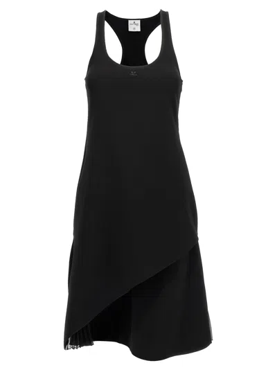 Courrèges Infinity Pleats Crepe A-line Dress