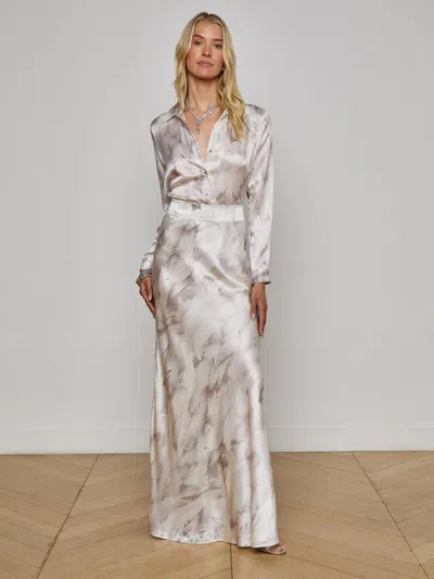 L Agence Ryker Silk Maxi Skirt