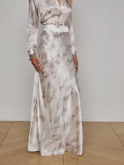L Agence Ryker Silk Maxi Skirt