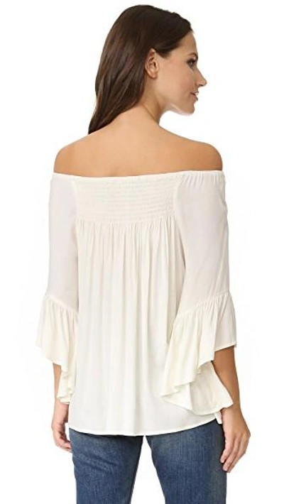 Shop Ella Moss Stella Off Shoulder Top In Natural