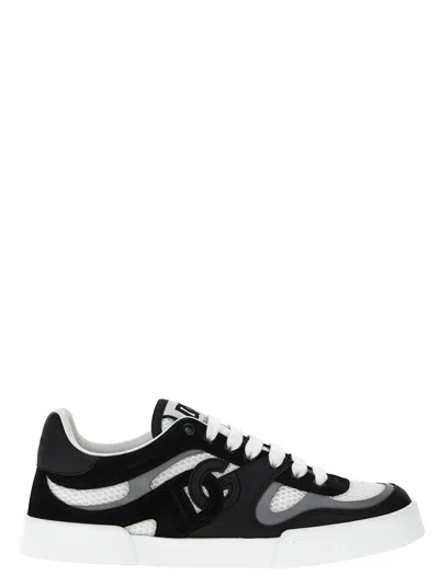 Dolce & Gabbana Portofino Light Low-top Mesh And Leather Sneakers