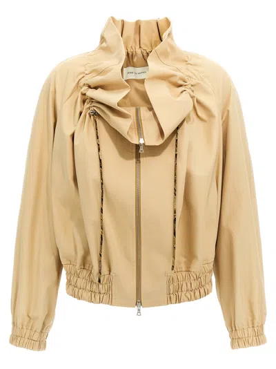 Dries Van Noten Cropped Ruffled Cotton-canvas Jacket