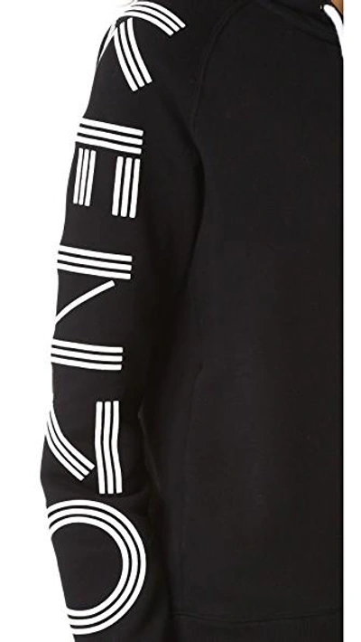 Shop Kenzo Hooded Sweatshirt In Black