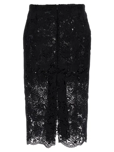 Ermanno Scervino Floral Lace Skirt Scalloped Hem