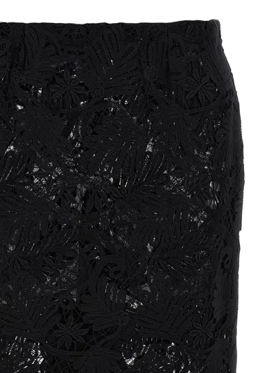 Ermanno Scervino Floral Lace Skirt Scalloped Hem