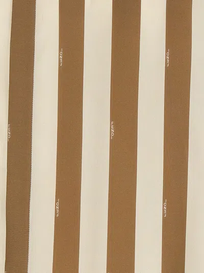 Fendi Beige Pequin Silk Shirt