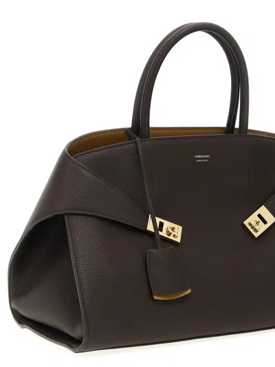 Ferragamo Structured Handbag With Gold-tone Hardware