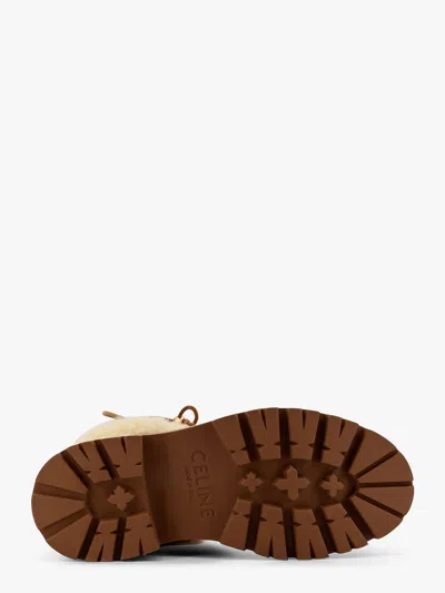 Celine Women Bulky Leather Boots With Triomphe All-over Motif