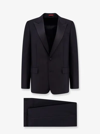 Shop Gucci Men Mohair And Wool Tuxedo With Gg Metal Button Detail