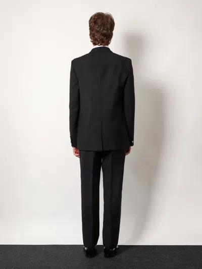 Shop Gucci Men Mohair And Wool Tuxedo With Gg Metal Button Detail