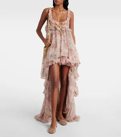 Christian Louboutin Sweetie Jane 20 Patent Leather-trimmed Crocheted Ballet Flats In Brown