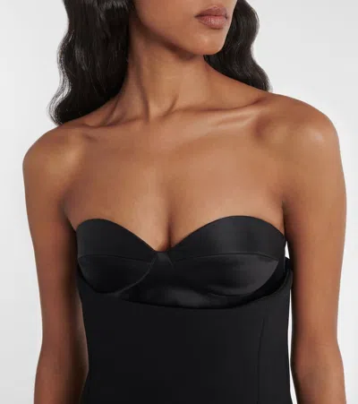 Khaite Bustier Corset Maxi Dress In Black