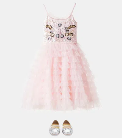 Tutu Du Monde Golden Daisies Embellished Tulle Dress