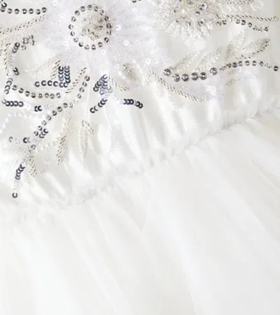 Tutu Du Monde White Orchid Embellished Tulle Dress