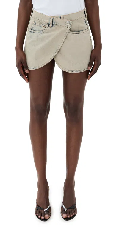 Coperni Denim Mini Skirt Grey Greige