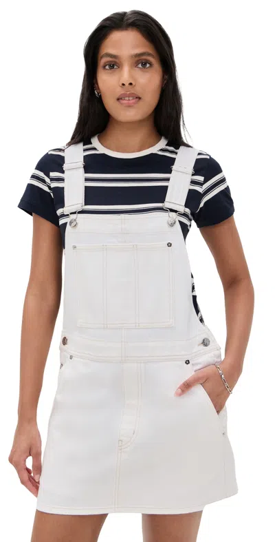 Frame The Skirtall Overall Dress In Au Natural Clean In White