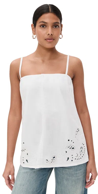Rag & Bone Ultra Featherweight Aurora Strapless Top White Eyelet In White