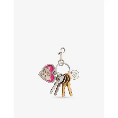 Balenciaga Heart Charm Keyring